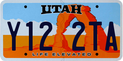 UT license plate Y122TA