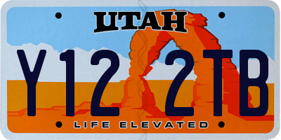 UT license plate Y122TB