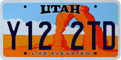UT license plate Y122TD