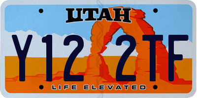 UT license plate Y122TF