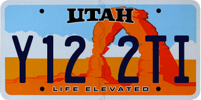 UT license plate Y122TI