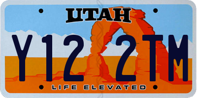 UT license plate Y122TM