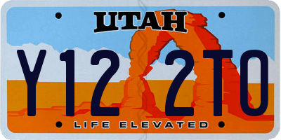 UT license plate Y122TO