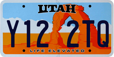 UT license plate Y122TQ