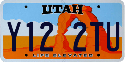 UT license plate Y122TU