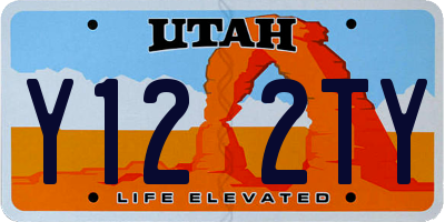 UT license plate Y122TY