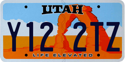 UT license plate Y122TZ