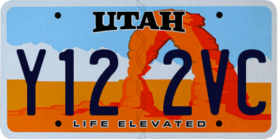 UT license plate Y122VC