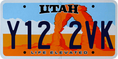 UT license plate Y122VK