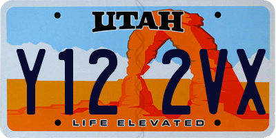 UT license plate Y122VX