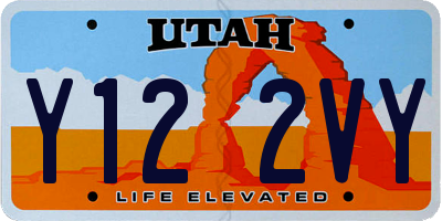 UT license plate Y122VY
