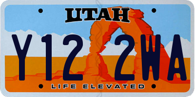 UT license plate Y122WA