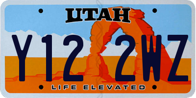 UT license plate Y122WZ