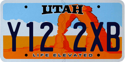 UT license plate Y122XB