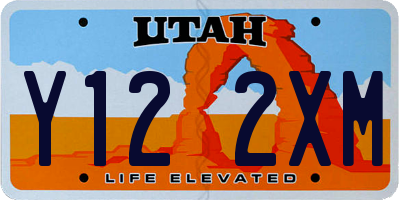 UT license plate Y122XM