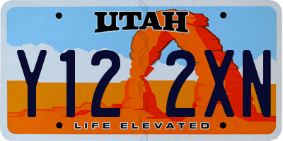UT license plate Y122XN