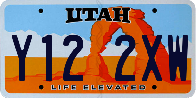UT license plate Y122XW