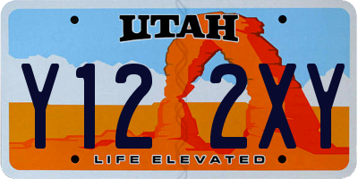 UT license plate Y122XY