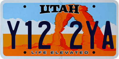 UT license plate Y122YA