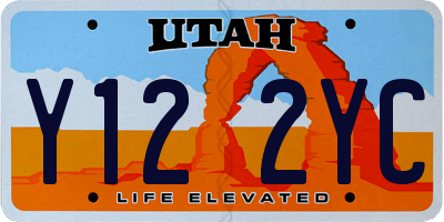 UT license plate Y122YC