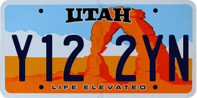 UT license plate Y122YN