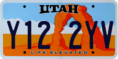 UT license plate Y122YV