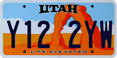 UT license plate Y122YW