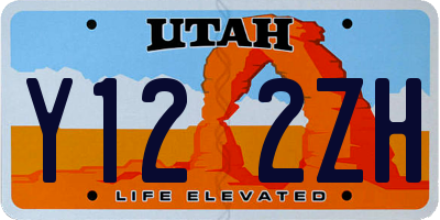 UT license plate Y122ZH