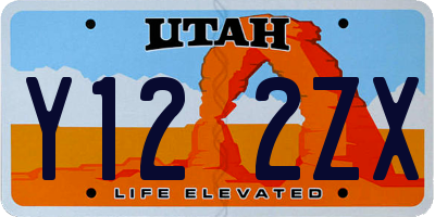 UT license plate Y122ZX