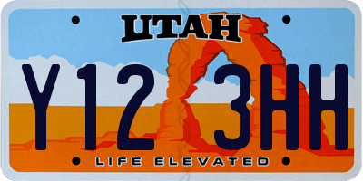 UT license plate Y123HH