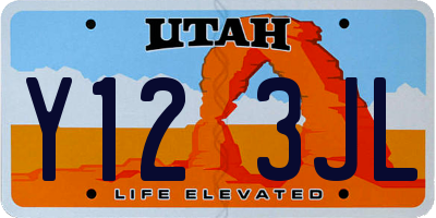 UT license plate Y123JL