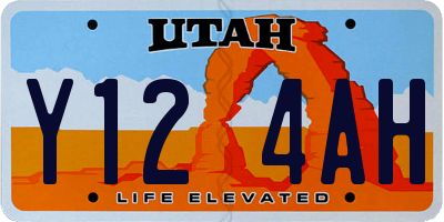 UT license plate Y124AH