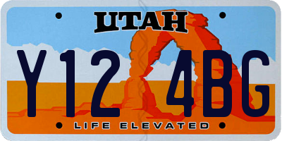 UT license plate Y124BG