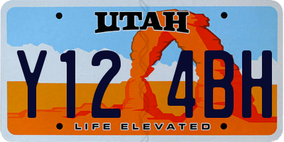 UT license plate Y124BH