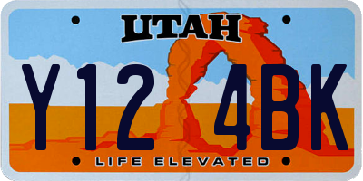 UT license plate Y124BK