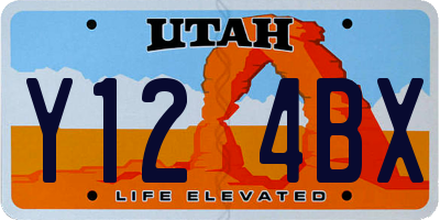 UT license plate Y124BX