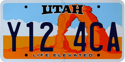 UT license plate Y124CA