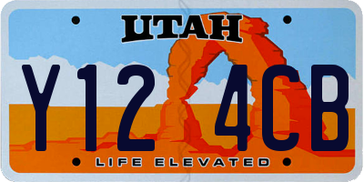 UT license plate Y124CB