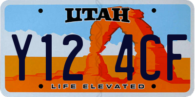 UT license plate Y124CF