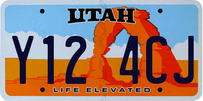 UT license plate Y124CJ