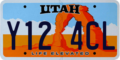 UT license plate Y124CL
