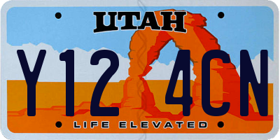 UT license plate Y124CN