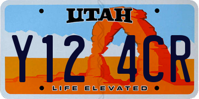 UT license plate Y124CR