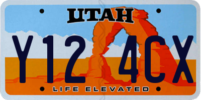 UT license plate Y124CX
