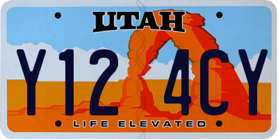 UT license plate Y124CY