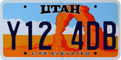 UT license plate Y124DB