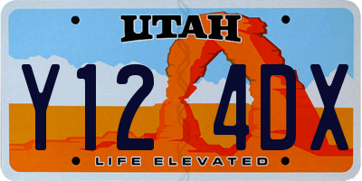 UT license plate Y124DX