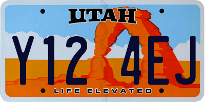 UT license plate Y124EJ