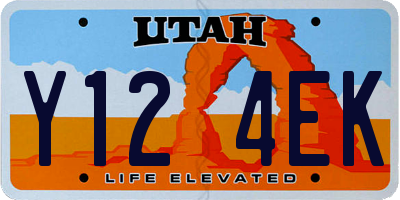 UT license plate Y124EK
