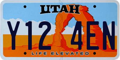 UT license plate Y124EN